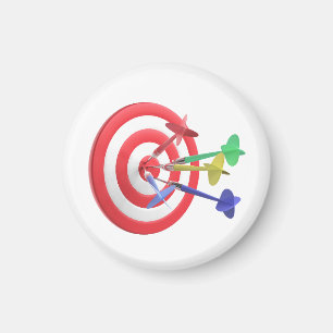 Imã Dardos atingindo o centro do prato