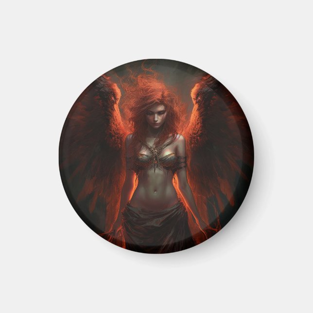 Imã Dark Phoenix Fantasy Art Magnet (Frente)