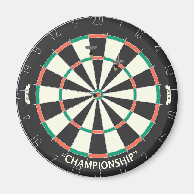 Imã Dartboard & Darts: Modelo 3D: (Frente)