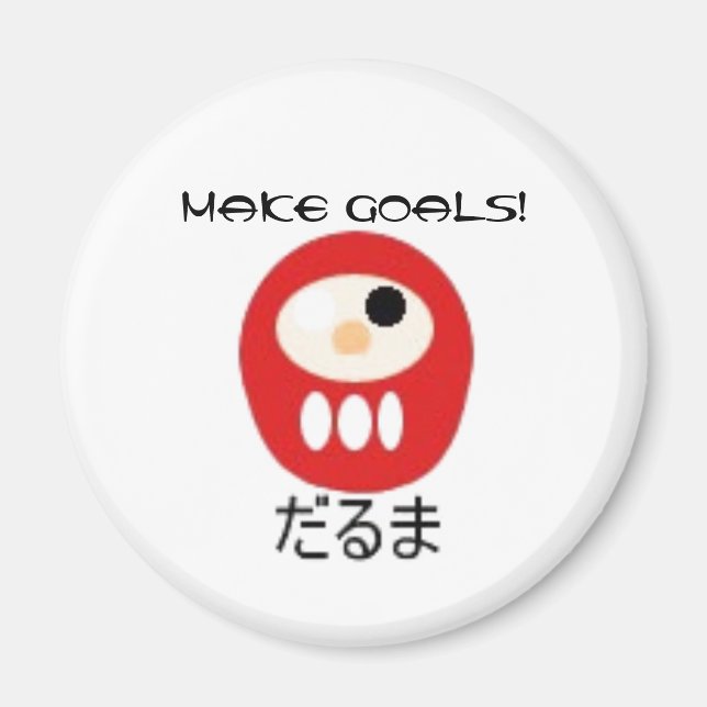 Imã daruma, faça objetivos! (Frente)