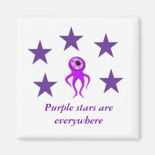Imã Das estrelas ímã roxo em toda parte