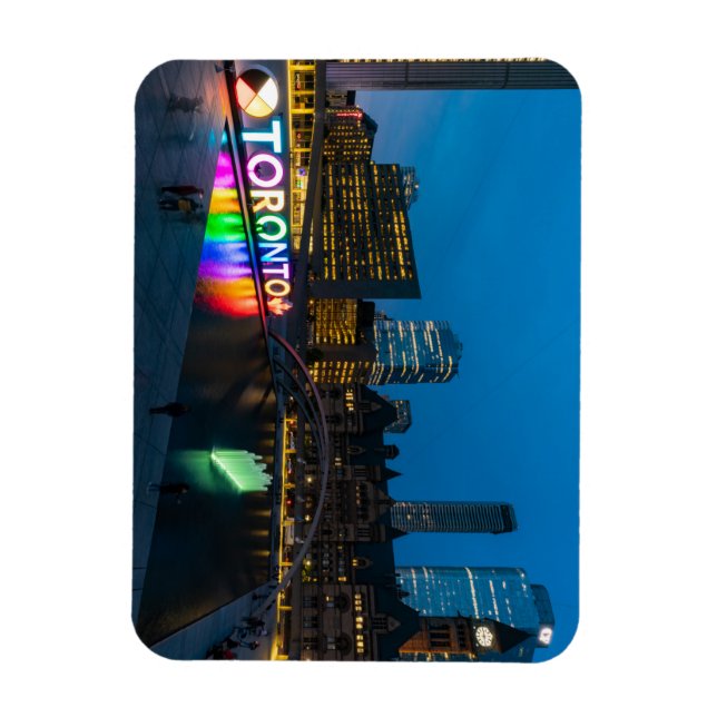 Ímã Das Stadtzentrum von Toronto bei Nacht (Vertical)