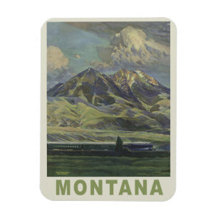 Ímã das viagens vintage de Montana EUA