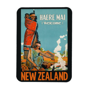 Ímã das viagens vintage de Nova Zelândia