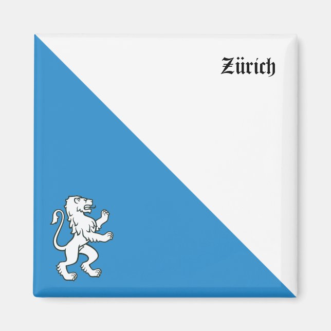 Imã Das Wappen vom Kanton Zürich Magnet (Frente)