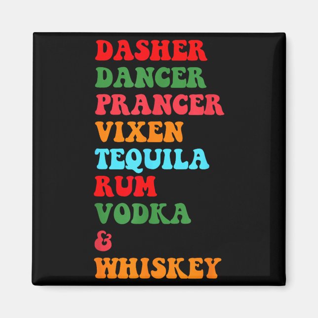 Imã Dasher Dancer Prancer Vixen Tequila Rum Vodka Desi (Frente)