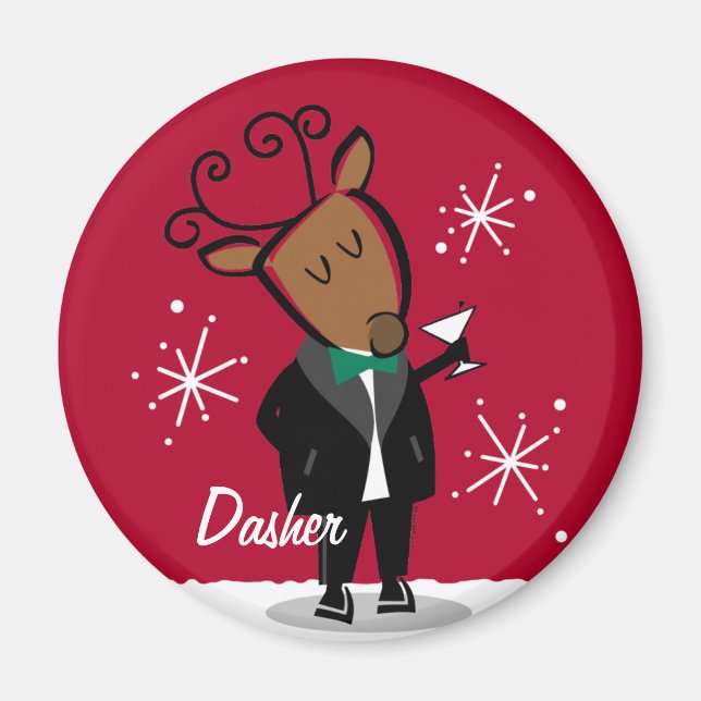 Imã Dasher Reindeer - Magnet Personalizado (Frente)