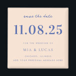 Imã Data De Casamento Chic Mínima Não Foto Salvar A Da<br><div class="desc">Personalize este casamento mínimo de design de chic salve o ímã de data com todos os seus detalhes.</div>