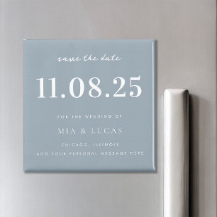 Imã Data De Casamento Chic Mínima Não Foto Salvar A Da