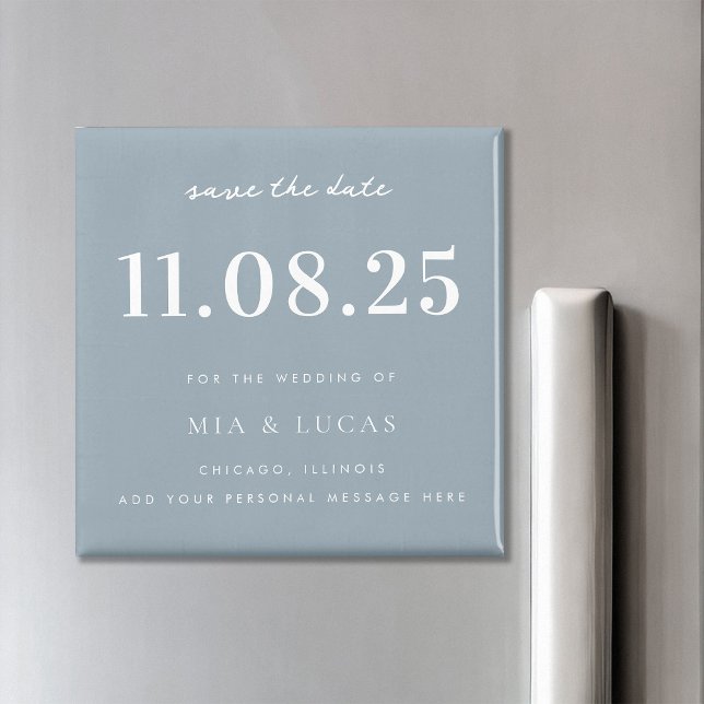 Imã Data De Casamento Chic Mínima Não Foto Salvar A Da (Criador carregado)