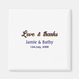 Imã Data do nome do casal cor de laranja roxa com amor