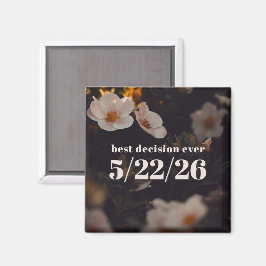 Imã Data Floral Personalizada Importante (Presente de 