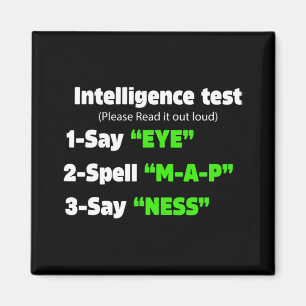 Imã Day Intelligence Test Diz Olho M A P Ness Piada