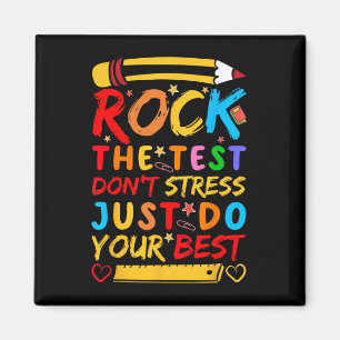 Imã Day Rock The Test Engraçado Professora Teste Estud
