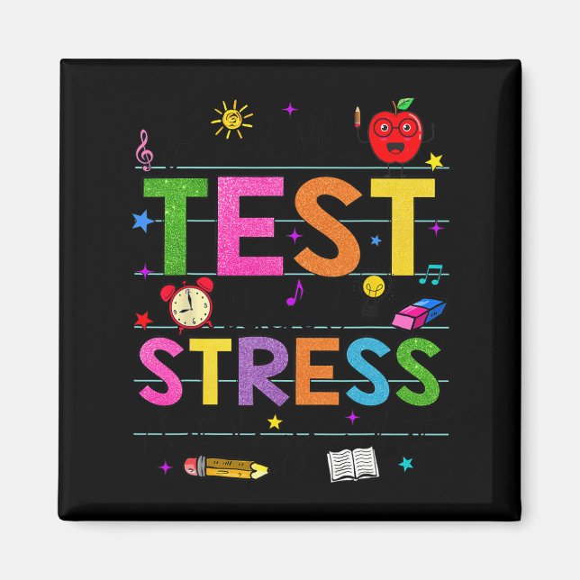 Imã Day Rock The Test Teacher Funny Testing Day Study (Frente)