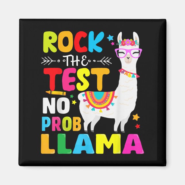 Imã Day Rock The Test Teacher No Prob Lama Teacher (Frente)
