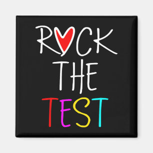 Imã Day Rock The Test Teacher Testing Day Engraçado Pr