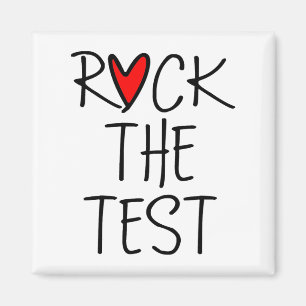Imã Day Rock The Test Teacher Testing Day Engraçado Pr