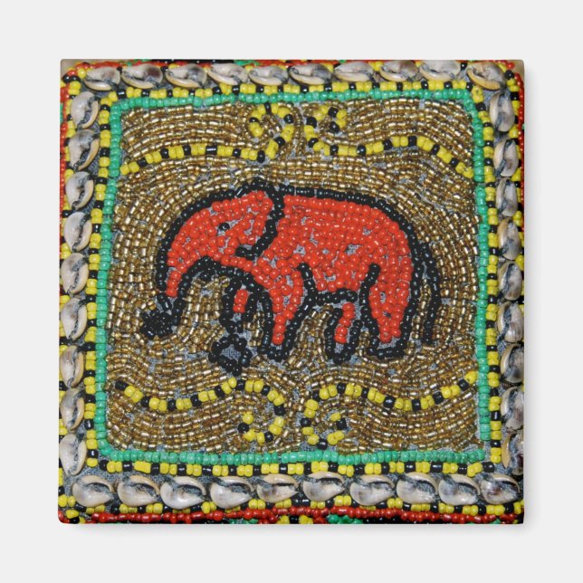 Imã Dayak Elephant Native Tribal Art (Frente)