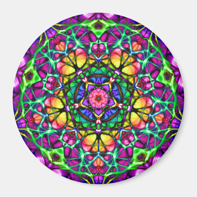 Imã Daybreak Delight Kaleidoscope Mandala (Frente)