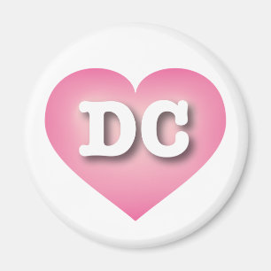 Imã DC Pink Fade Heart - Eu amo DC