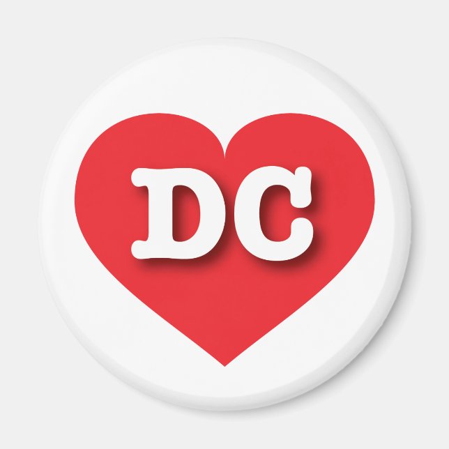 Imã DC Red Heart - Eu amo DC (Frente)