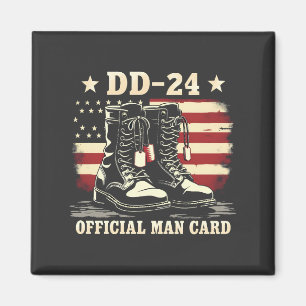 Imã DD 24 Cartão Oficial de Homem com Bandeira de Vete