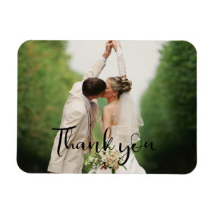 Ímã de Agradecimento de Foto do Seu Casamento