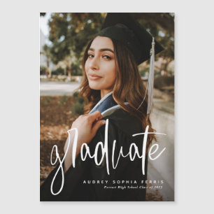 ímã de anúncio de graduação Na moda moderna