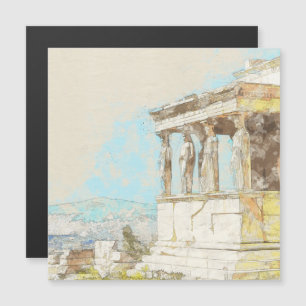 Ímã de Aquarela Atenas Grécia – Ruínas Gregas