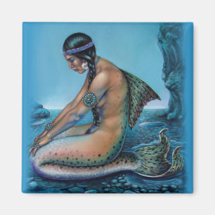 imã de arte de fantasia da sereia da turquesa vin