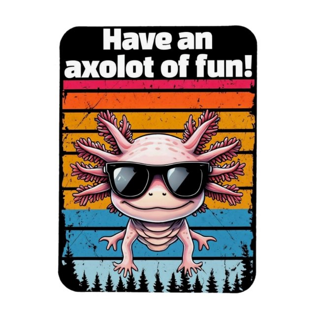 Ímã de Axolote Divertido - Presente de Meme de Axo (Vertical)