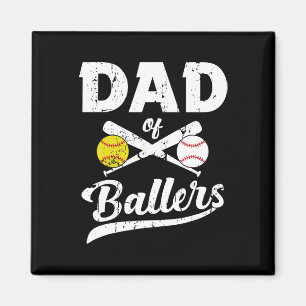 Imã De Ballers De Pai De Beisebol E De Jogador De Soft