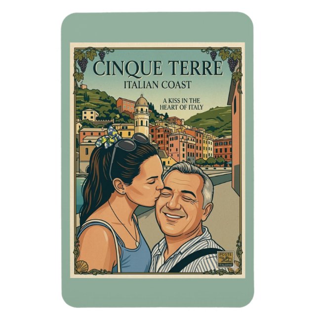 Ímã de Beijo/Cinque Terre (Vertical)