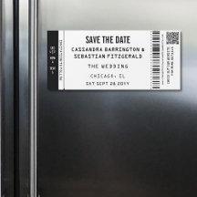 Ímã de Bilhete de Concerto para Casamento Save the
