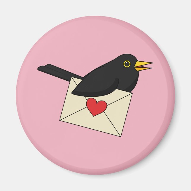 Imã De Blackbird com Amor (Frente)