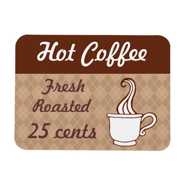 Ímã de Café Retro (Horizontal)