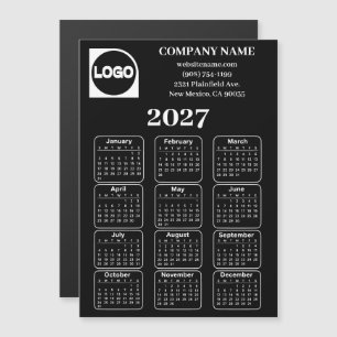 Ímã de Calendário 2027 com Nome e Logotipo Persona