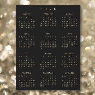 Ímã de Calendário Anual de Ouro Preto Ano 2026
