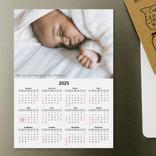 Ímã de Calendário de Data de Nascimento de Bebê