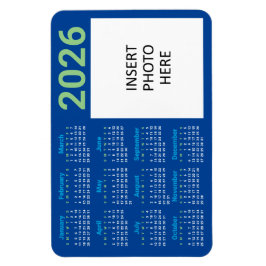 Ímã de Calendário de Foto Personalizada 2026