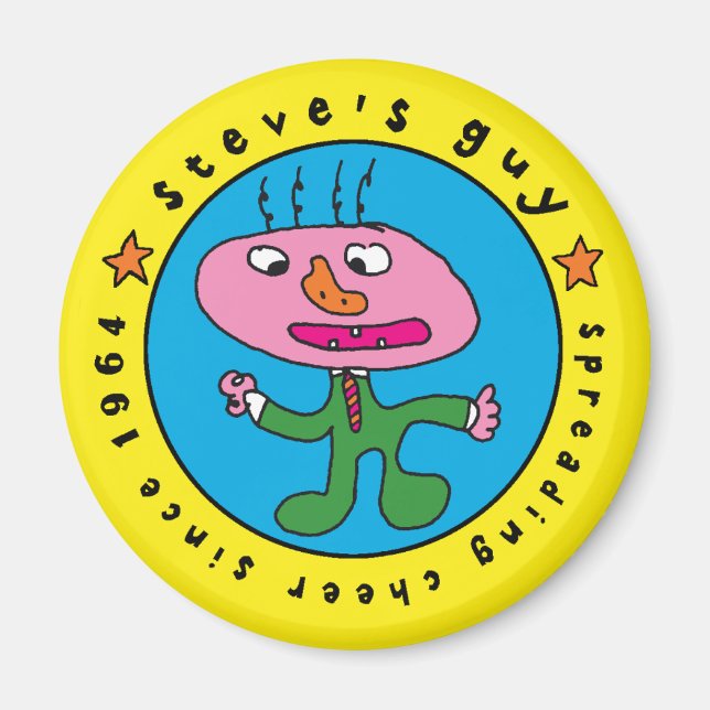 imã de cara de steve (Frente)