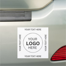 Ímã de Carro Logotipo Redondo Empresarial
