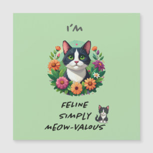 Ímã de carro magnético simplesmente MEOW-VA-LINDO