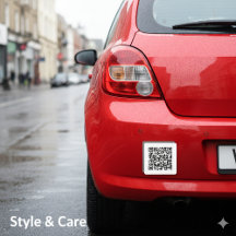 Ímã de Carro Quadrado de QR Code Personalizado 3 p