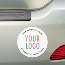 Ímã de carro redondo de pequeno círculo com logoti