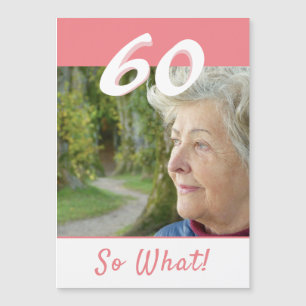 Ímã de cartão de aniversário de 60 anos inspirador