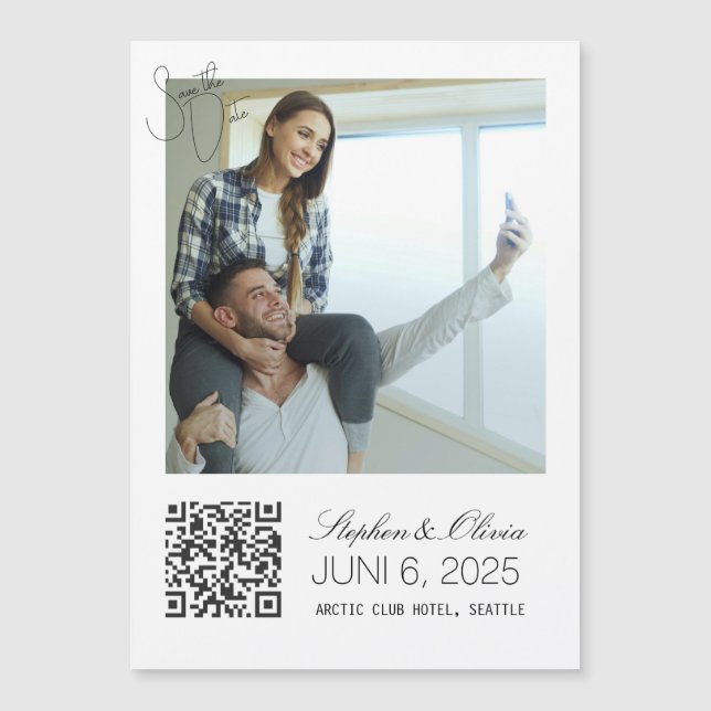 Ímã de casamento com foto personalizada para salva (Frente)