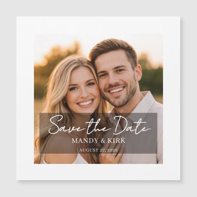 Ímã de Casamento com Foto Personalizada Save the D (Frente)