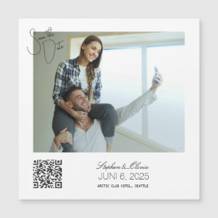 Ímã de casamento de data de salvamento de foto per